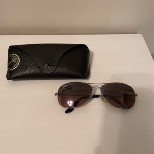 Ray ban silver sunglasses aviator style